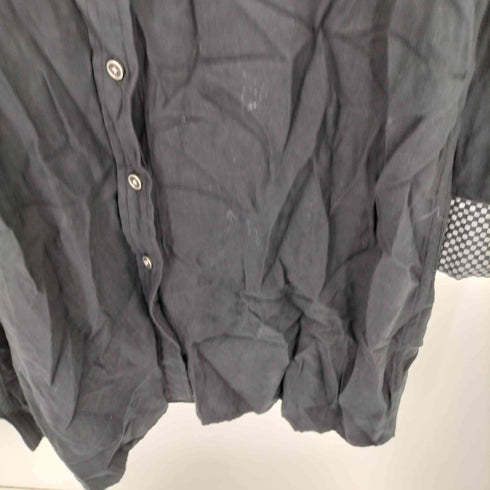 フレッドペリー FRED PERRY 襟チェック切替 レーヨン シャツワンピース レディース US:4